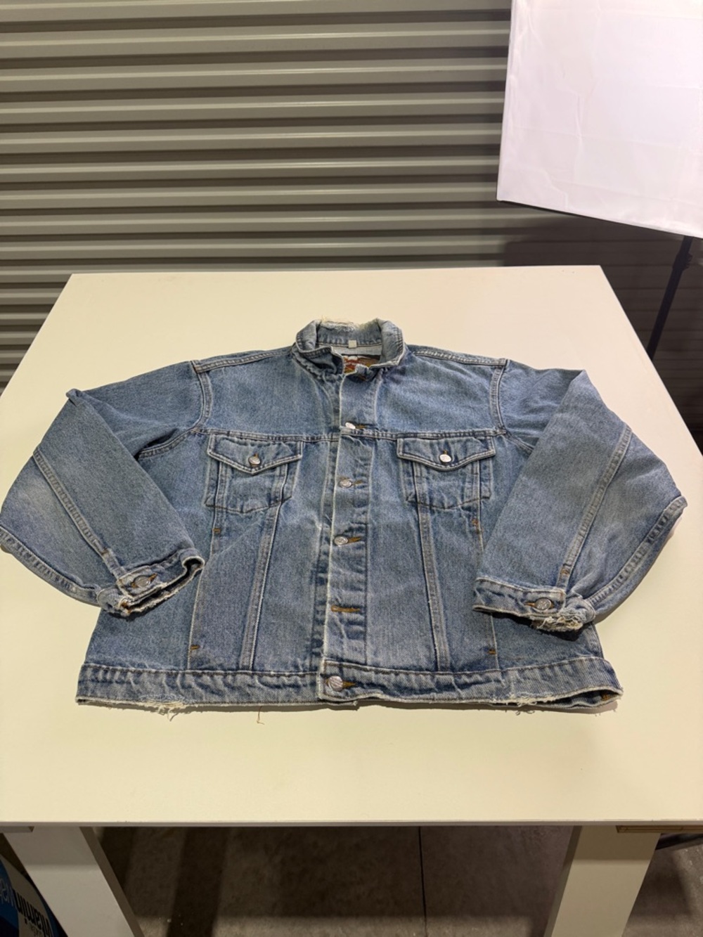 Harley-Davidson Silver Button Light Blue Denim L